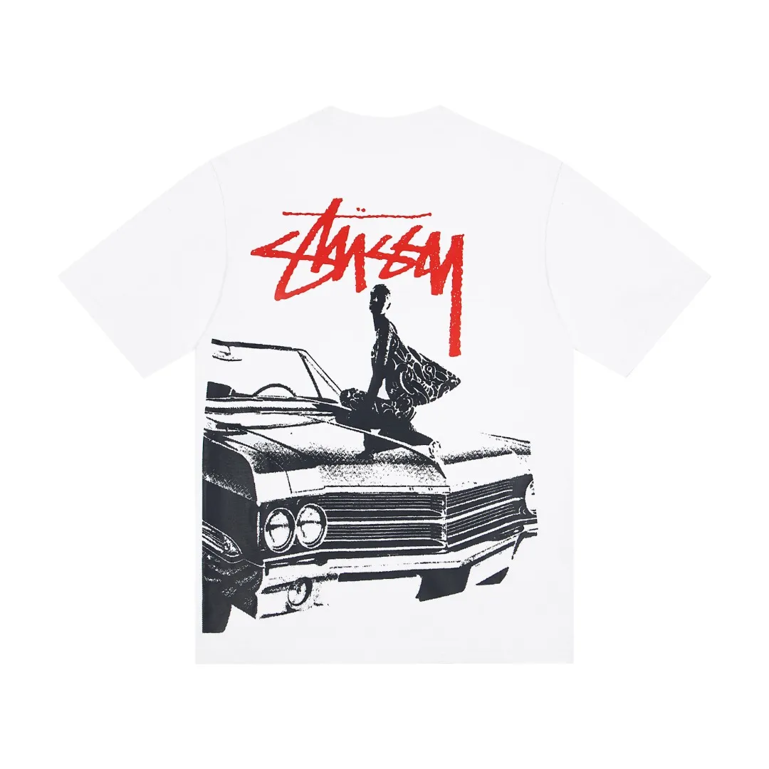 🔥 076# P55 （In Stock ） Stussy T Same Style ：Black White Size：S M L XL ： 260 ：
